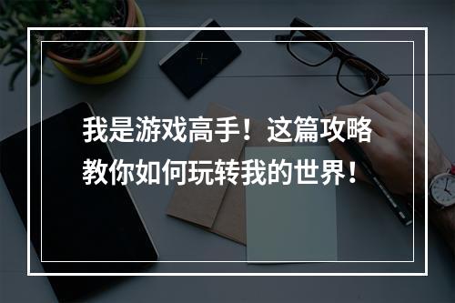 我是游戏高手！这篇攻略教你如何玩转我的世界！