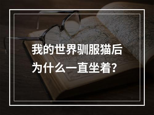 我的世界驯服猫后为什么一直坐着？