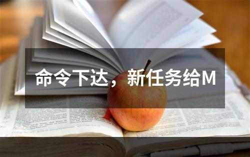 命令下达，新任务给M