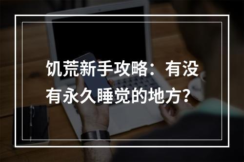 饥荒新手攻略：有没有永久睡觉的地方？