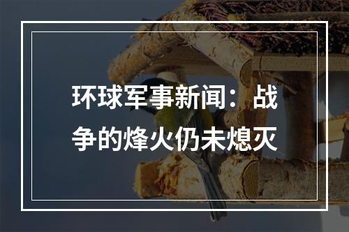 环球军事新闻：战争的烽火仍未熄灭