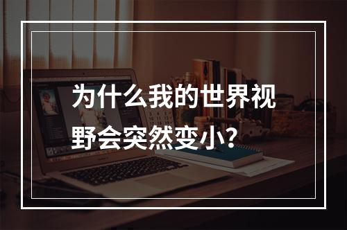 为什么我的世界视野会突然变小？