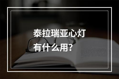 泰拉瑞亚心灯有什么用？