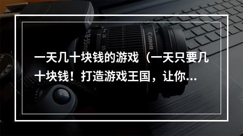 一天几十块钱的游戏（一天只要几十块钱！打造游戏王国，让你秒变大佬！）