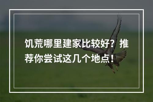 饥荒哪里建家比较好？推荐你尝试这几个地点！