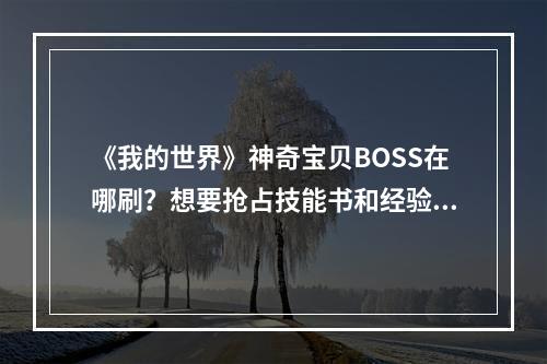 《我的世界》神奇宝贝BOSS在哪刷？想要抢占技能书和经验值必看攻略！