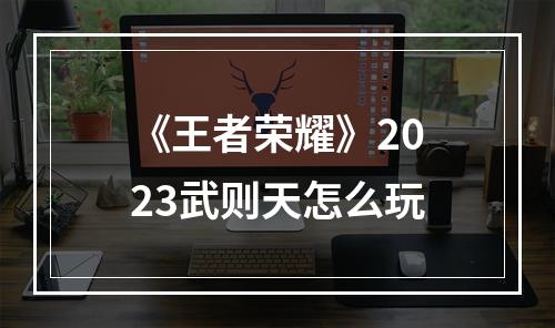 《王者荣耀》2023武则天怎么玩