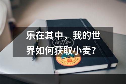 乐在其中，我的世界如何获取小麦？