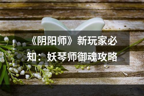 《阴阳师》新玩家必知：妖琴师御魂攻略