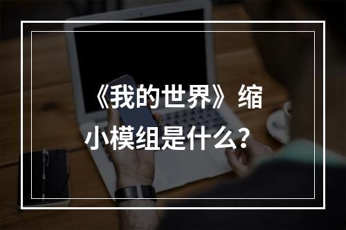 《我的世界》缩小模组是什么？