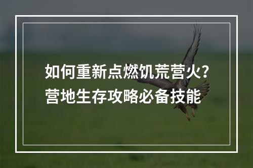 如何重新点燃饥荒营火？营地生存攻略必备技能