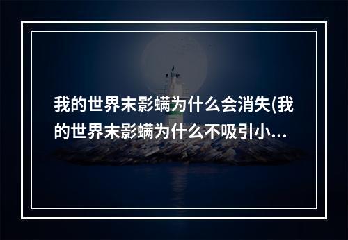 我的世界末影螨为什么会消失(我的世界末影螨为什么不吸引小黑)