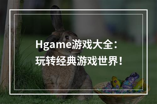 Hgame游戏大全：玩转经典游戏世界！