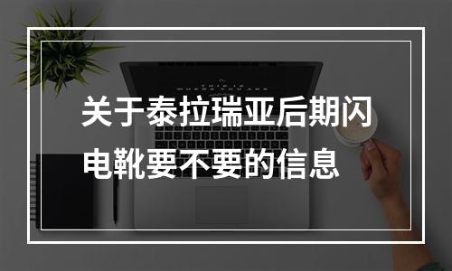 关于泰拉瑞亚后期闪电靴要不要的信息