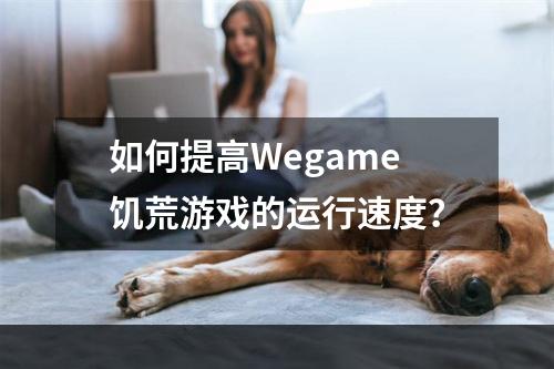 如何提高Wegame饥荒游戏的运行速度？