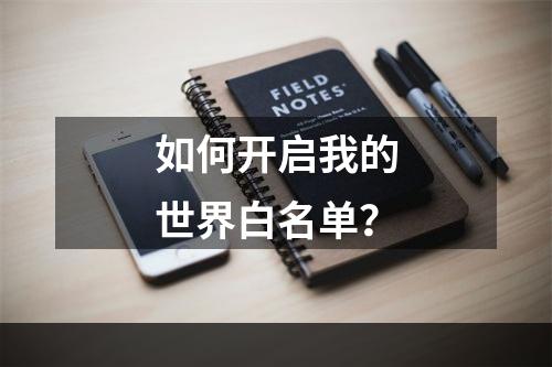 如何开启我的世界白名单？