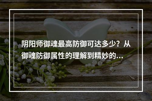 阴阳师御魂最高防御可达多少？从御魂防御属性的理解到精妙的搭配，助你在阴阳师中成为顶级玩家！