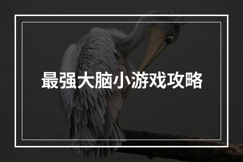 最强大脑小游戏攻略