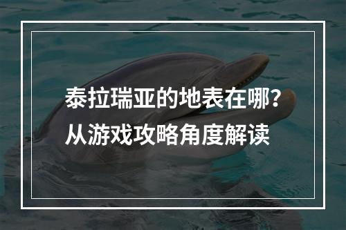 泰拉瑞亚的地表在哪？从游戏攻略角度解读