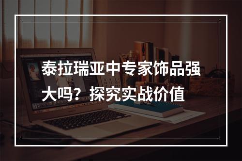 泰拉瑞亚中专家饰品强大吗？探究实战价值