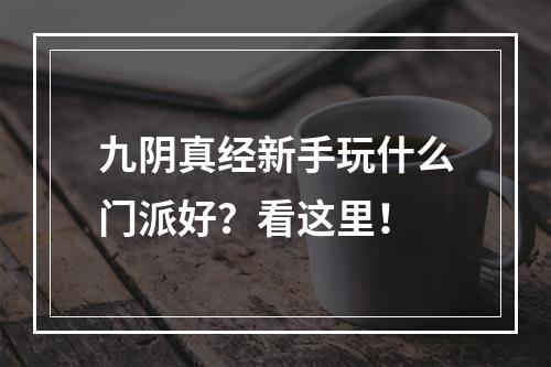 九阴真经新手玩什么门派好？看这里！