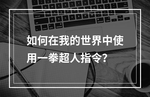 如何在我的世界中使用一拳超人指令？