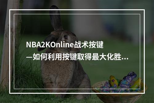 NBA2KOnline战术按键—如何利用按键取得最大化胜利？