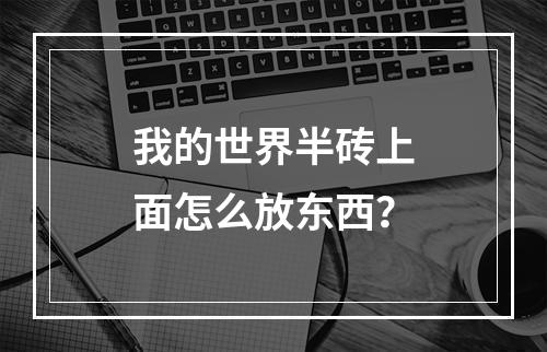 我的世界半砖上面怎么放东西？