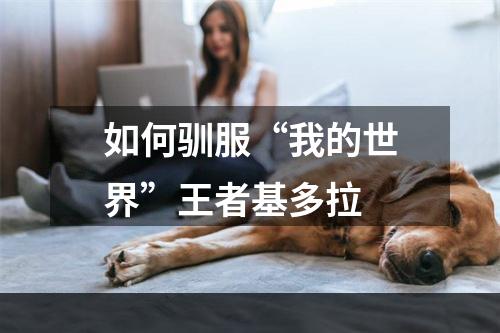 如何驯服“我的世界”王者基多拉