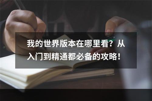 我的世界版本在哪里看？从入门到精通都必备的攻略！