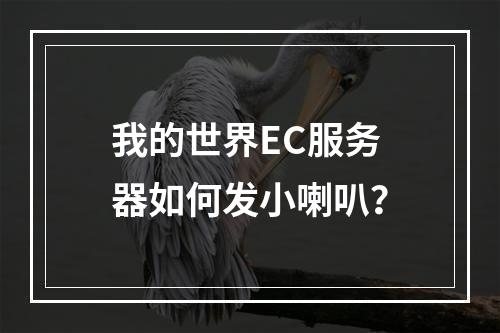 我的世界EC服务器如何发小喇叭？