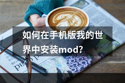 如何在手机版我的世界中安装mod？