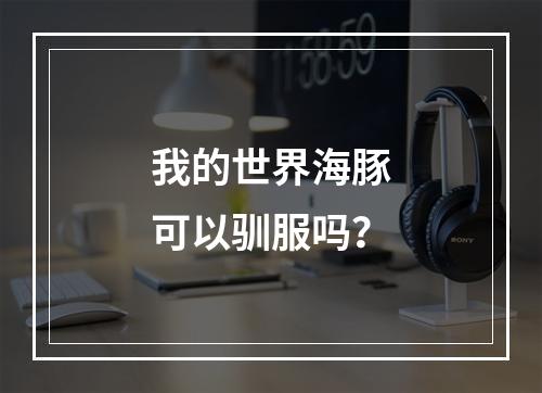 我的世界海豚可以驯服吗？