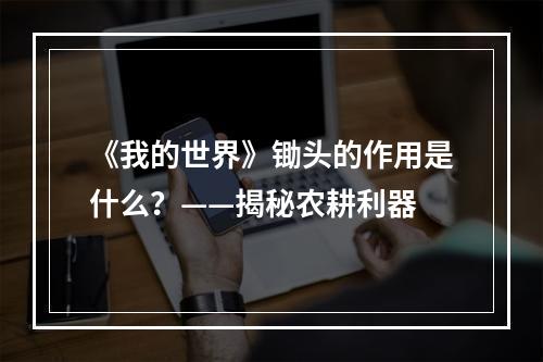 《我的世界》锄头的作用是什么？——揭秘农耕利器