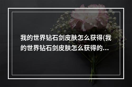 我的世界钻石剑皮肤怎么获得(我的世界钻石剑皮肤怎么获得的)