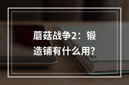 蘑菇战争2：锻造铺有什么用？