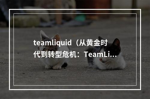 teamliquid（从黄金时代到转型危机：TeamLiquid的兴衰之路）