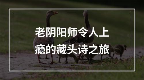 老阴阳师令人上瘾的藏头诗之旅