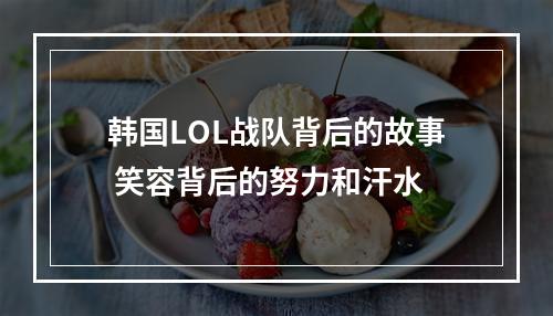 韩国LOL战队背后的故事 笑容背后的努力和汗水