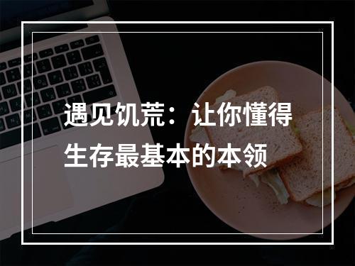 遇见饥荒：让你懂得生存最基本的本领