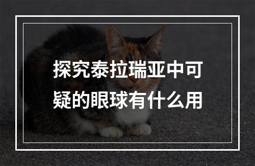 探究泰拉瑞亚中可疑的眼球有什么用