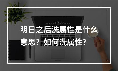 明日之后洗属性是什么意思？如何洗属性？