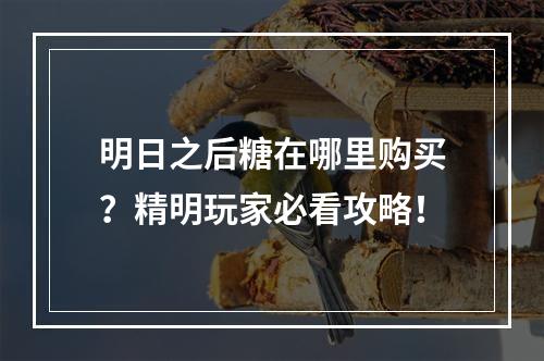 明日之后糖在哪里购买？精明玩家必看攻略！