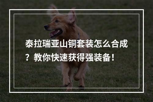 泰拉瑞亚山铜套装怎么合成？教你快速获得强装备！