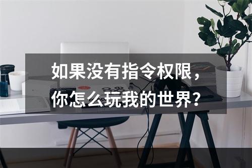 如果没有指令权限，你怎么玩我的世界？