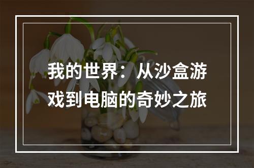 我的世界：从沙盒游戏到电脑的奇妙之旅