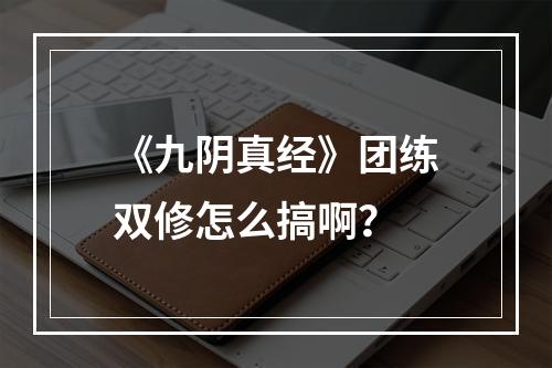 《九阴真经》团练双修怎么搞啊？