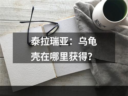 泰拉瑞亚：乌龟壳在哪里获得？