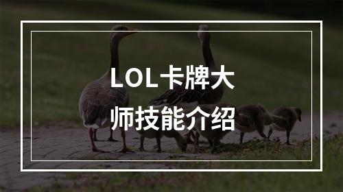 LOL卡牌大师技能介绍