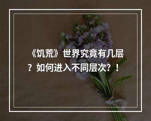 《饥荒》世界究竟有几层？如何进入不同层次？！